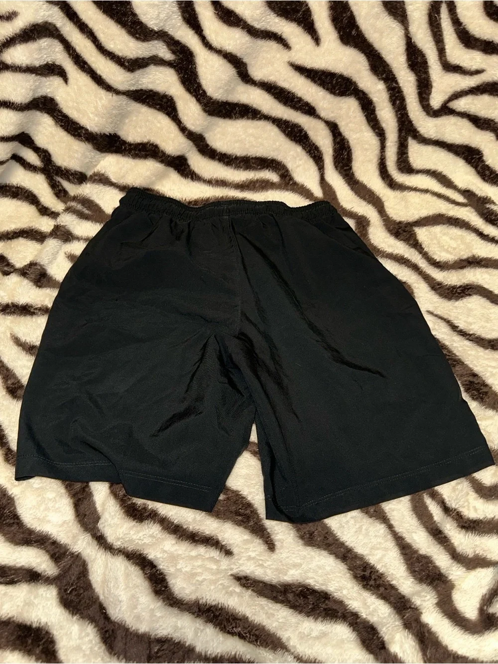 Nike Black Kids Athletic Shorts with White Swoosh
